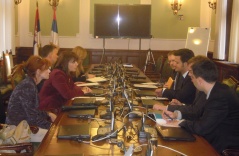 4 November 2013 European Integration Committee Chairperson Natasa Vuckovic in meeting with the Deputy State Secretary for EU Affairs of the Hungarian Ministry of Foreign Affairs Balint Odor